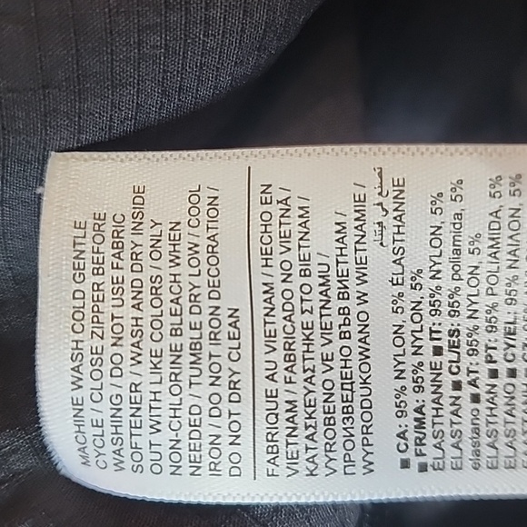 Athleta black nylon drawstring waist zipper ankle wider leg pants 16 - Picture 14 of 15